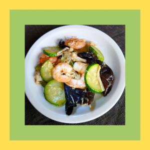ズッキーニとえびの炒め物