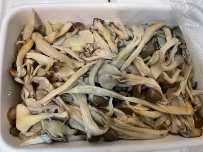 きのこの弱火ソテー