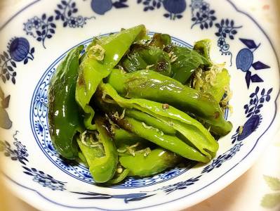 ピーマンのちりめんじゃこ炒め