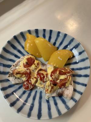 かじきのトマトマヨネーズ焼き