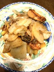 塩ざけのジャーマンポテト風