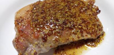 ポークソテー 粒マスタードソース