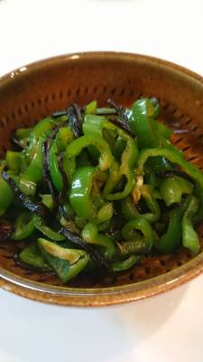ピーマンの塩昆布漬け