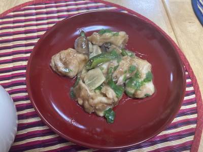 マッシュルームと鶏もも肉の香味蒸し