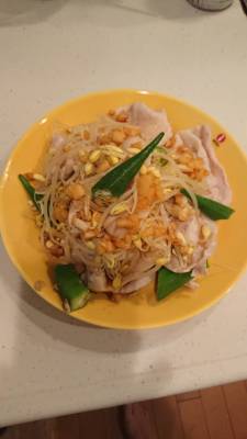 豆もやしと豚しゃぶの香味サラダ