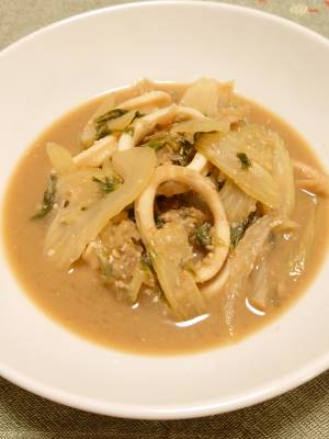 いかのたまねぎみそ うろ煮