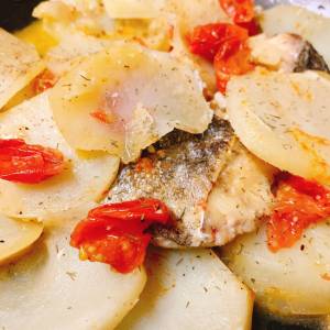 たらとじゃがいもの重ね蒸し