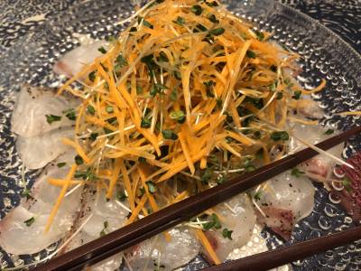 こしょう魚の昆布じめ