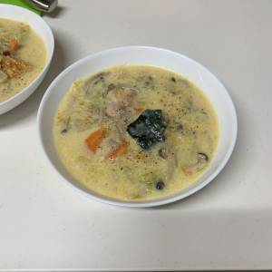 白菜の豆乳シチュー