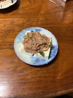 ツナキムチ冷ややっこ