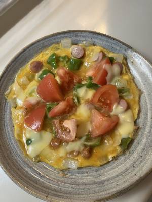 洋風オープンオムレツ