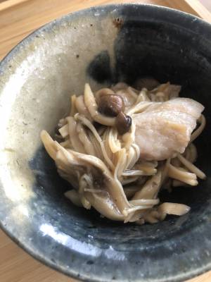 きのこと豚肉の当座煮