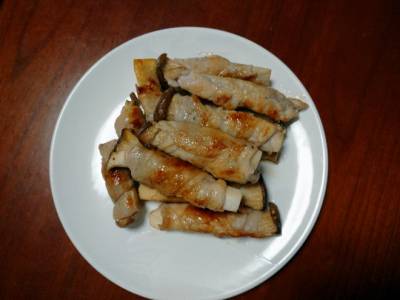 エリンギの豚肉巻き焼き