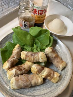 豆腐の肉巻き焼き