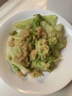 キャベツと揚げ玉のサッと煮