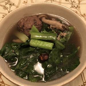 雑穀と豚だんごのしょうがスープ