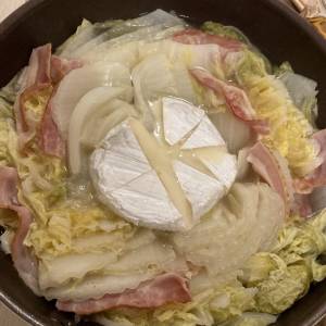 白菜と豚肉のチーズ鍋
