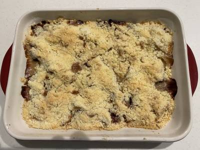 りんごとバナナのクランブル