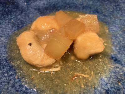 鶏むね肉と新たまねぎの照り煮