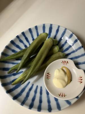 ゆでオクラのディップ