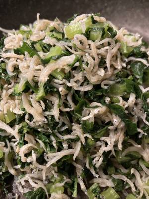 大根の葉のじゃこ炊き