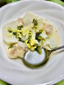 白菜とかぶのミルクシチュー