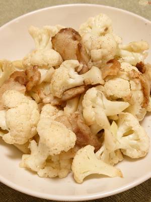 豚肉とカリフラワーの甘酢炒め