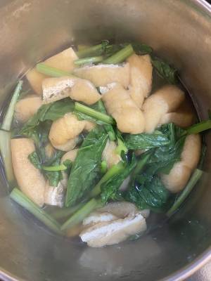 お揚げと菜っぱの炊いたん