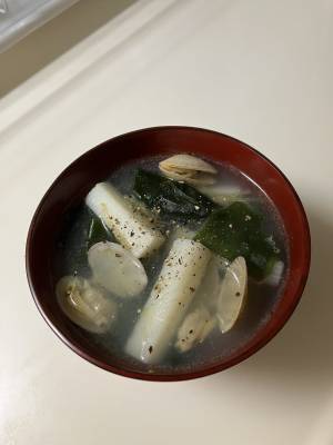 長芋の中華風スープ