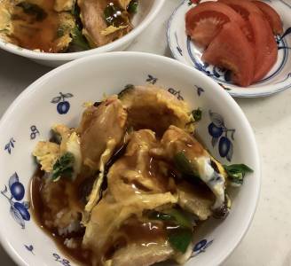 さけとねぎの卵焼き 甘酢あん