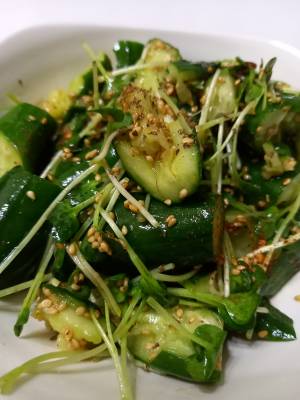 たたききゅうりの甘酢あえ