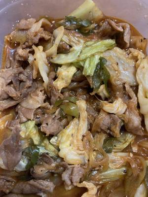 豚こまのコチュジャン炒め