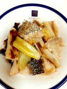 ねぎとたらのワイン蒸し