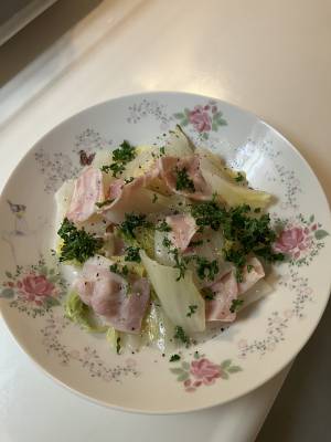 白菜の洋風フライパン蒸し