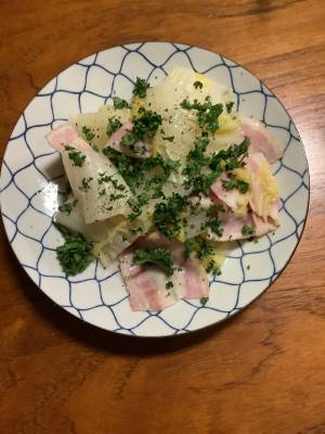 白菜の洋風フライパン蒸し