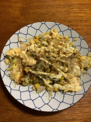 白菜のお好み焼き風