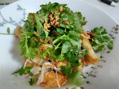 鶏ささ身とれんこんの香味ねぎだれ