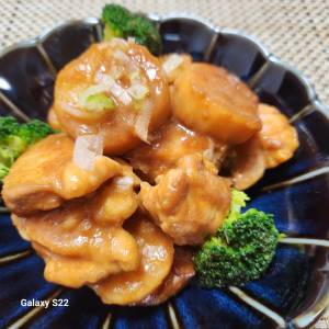 鶏肉と長芋のみそ煮