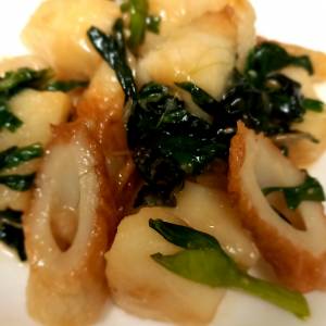 長芋とちくわの甘辛みそ炒め