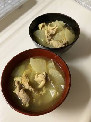 豚肉と大根のカレースープ