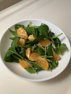 みかんと春菊のサラダ