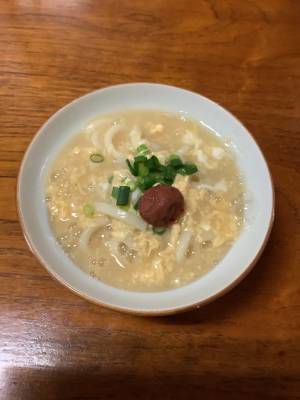 梅のせ卵とじうどん