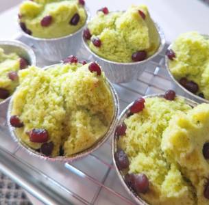 抹茶甘納豆蒸しパン