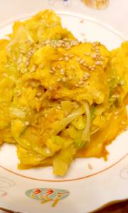 卵とキャベツの和風炒め