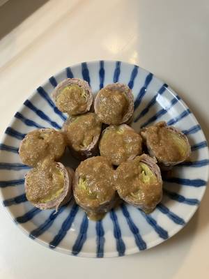 春キャベツ棒の豚肉蒸し