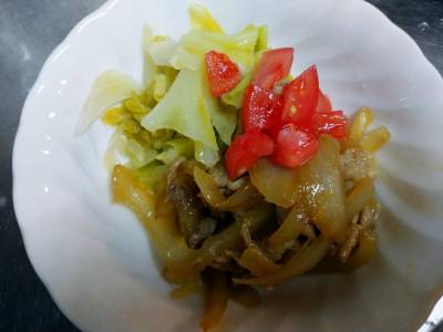 豚こまのカレーしょうが焼き