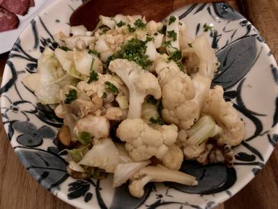 カリフラワーとえびのガーリックソテー