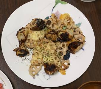 れんこんとちくわのチーズ焼き