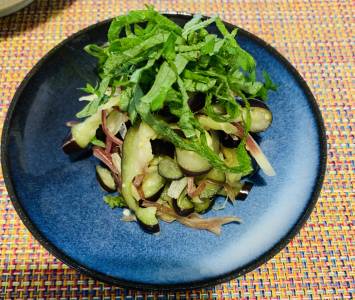 なすとみょうがの酢の物