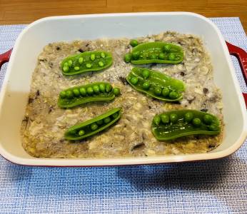 春キャベツとひき肉の皿蒸し